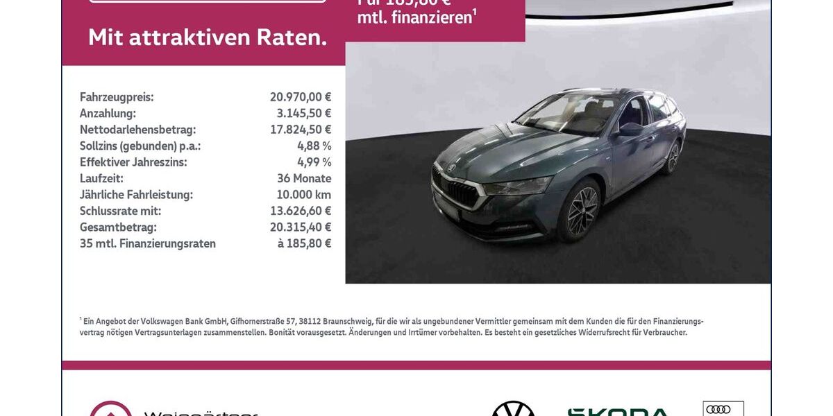 Skoda Octavia 54.350 km 20.970 &euro; Miesbach 83714