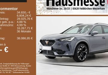 Cupra Formentor 11.388 km 34.830 &euro; Feldkirchen/Westerham 83620