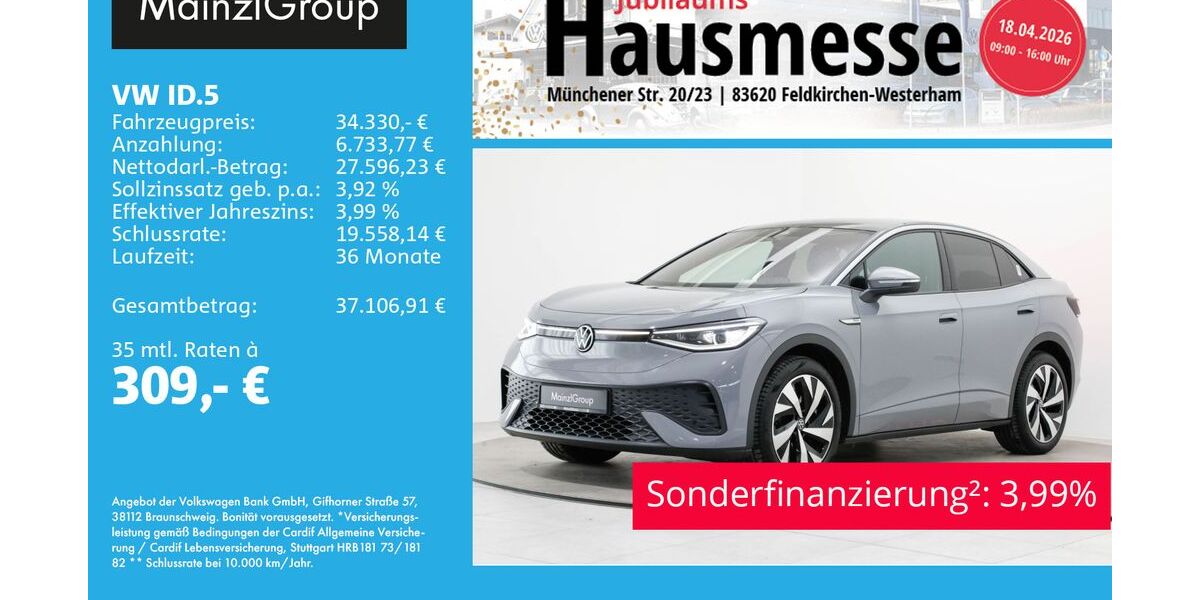 VW ID.5 22.900 km 34.330 &euro; Feldkirchen/Westerham 83620