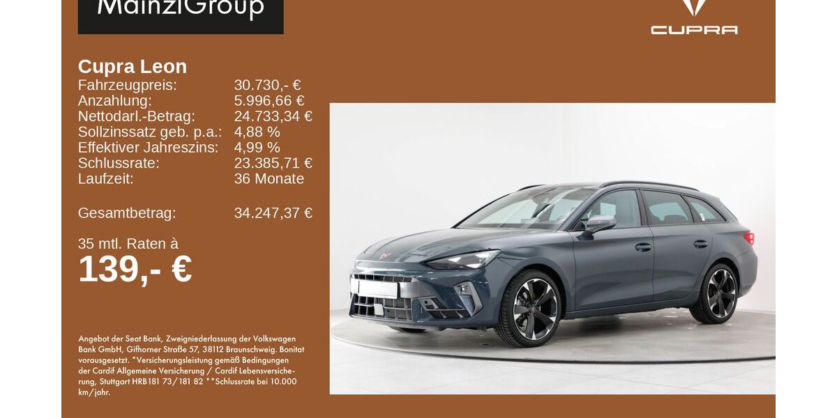 Cupra Leon 10.196 km 30.730 &euro; Feldkirchen/Westerham 83620