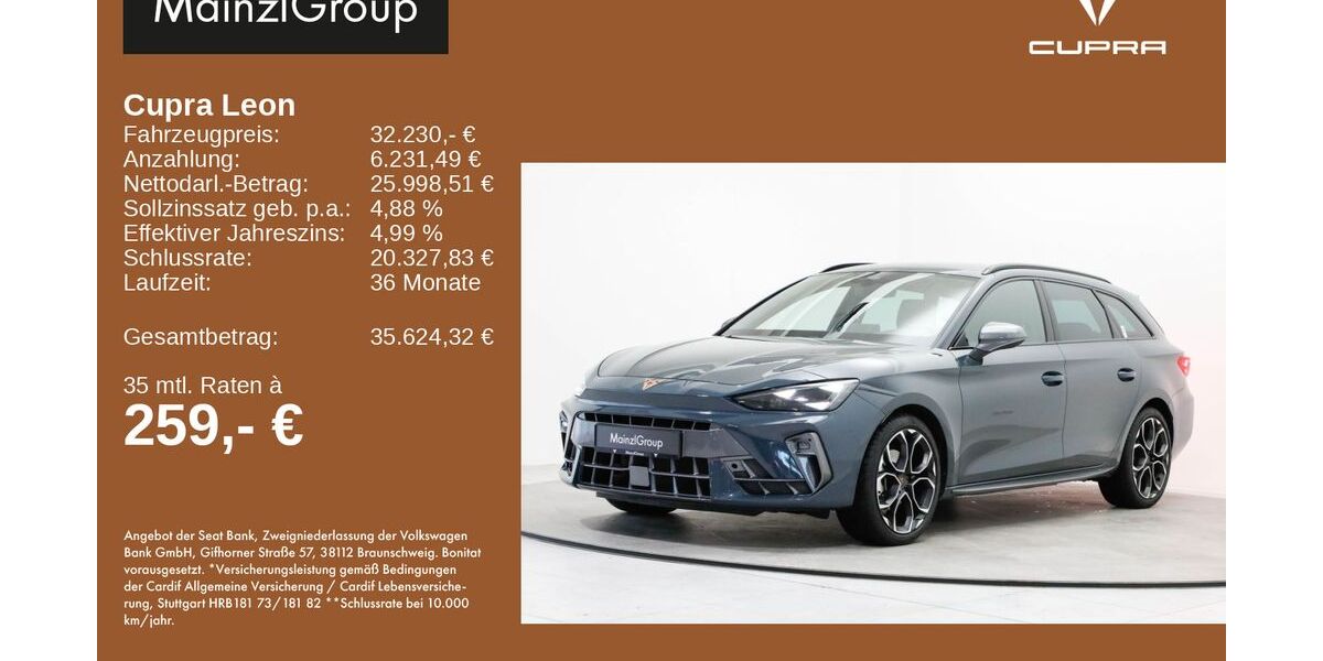 Cupra Leon 22.950 km 32.230 &euro; Feldkirchen/Westerham 83620