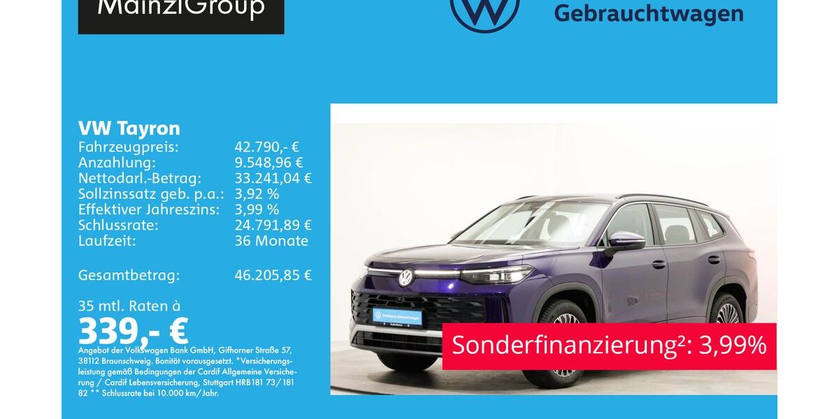 VW Tayron 27.500 km 42.790 &euro; Feldkirchen/Westerham 83620