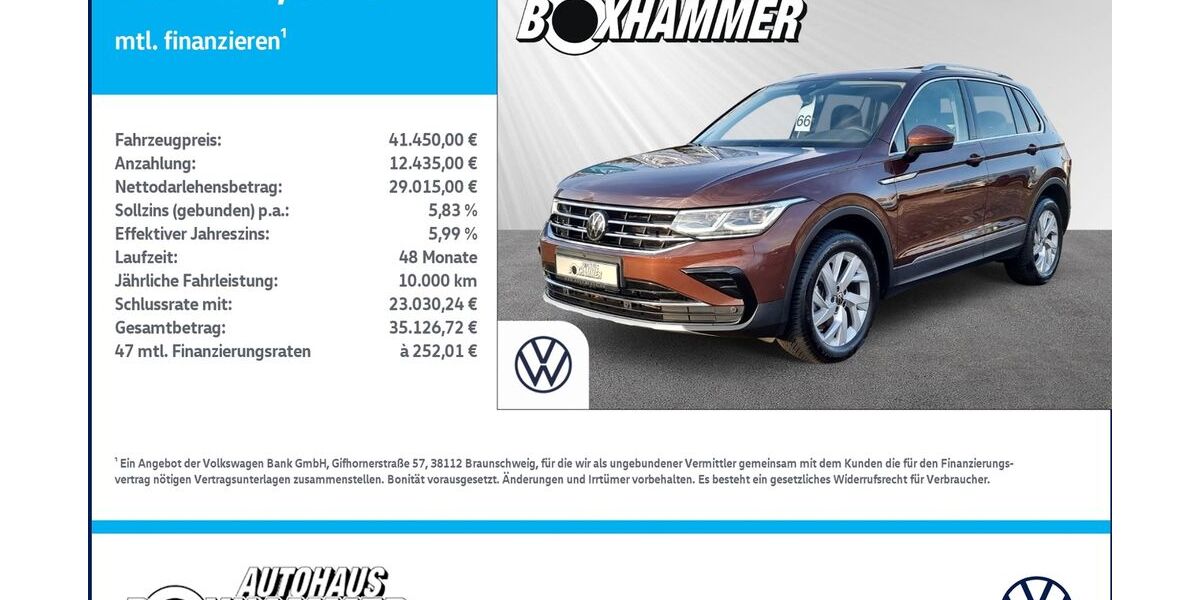VW Tiguan 13.711 km 39.940 &euro; Bad Aibling 83043