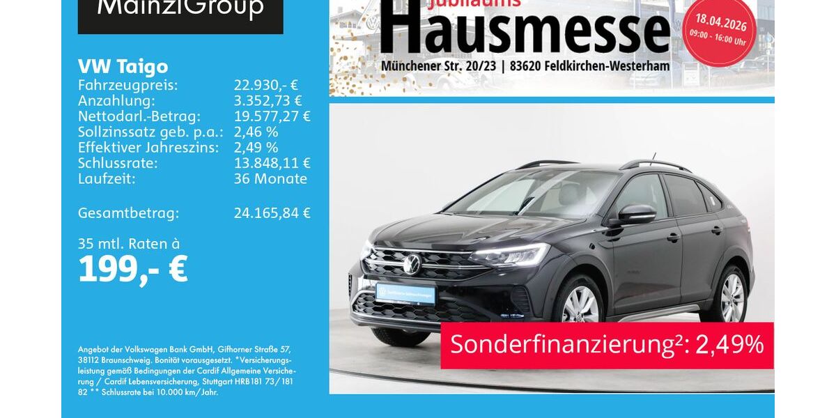 VW Taigo 22.950 km 22.930 &euro; Feldkirchen/Westerham 83620