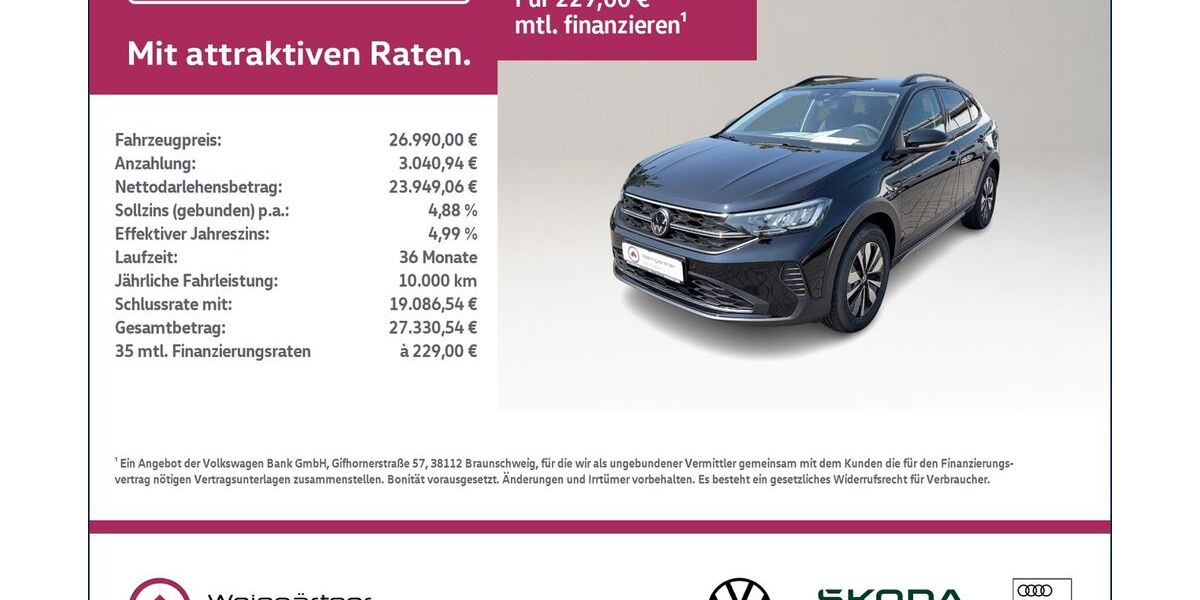 VW Taigo 13.500 km 26.990 &euro; Miesbach 83714