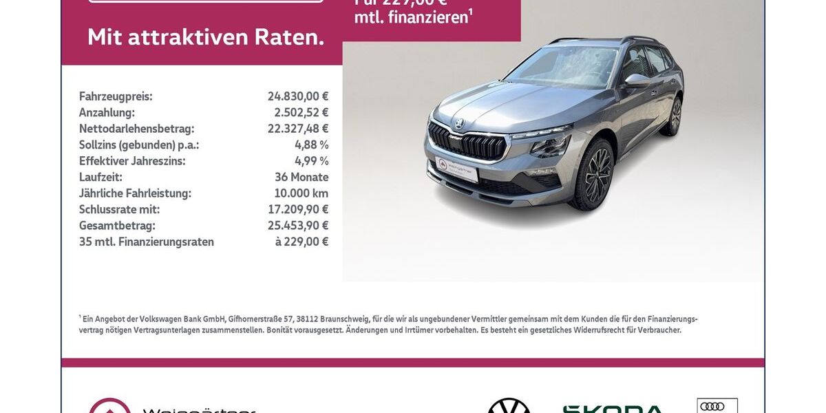 Skoda Kamiq 2.900 km 24.830 &euro; Miesbach 83714