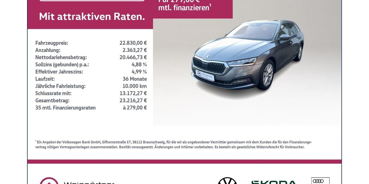 Skoda Octavia 79.600 km 22.830 &euro; Miesbach 83714