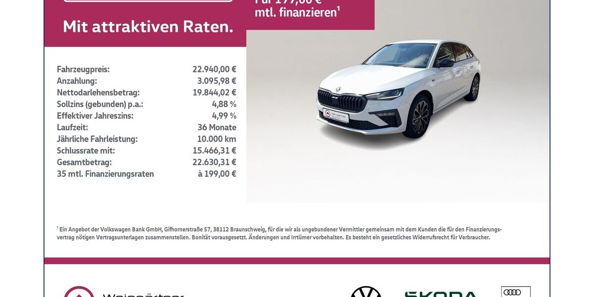 Skoda Scala 26.950 km 21.990 &euro; Miesbach 83714