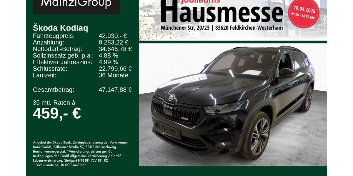 Skoda Kodiaq 54.900 km 42.930 &euro; Feldkirchen/Westerham 83620