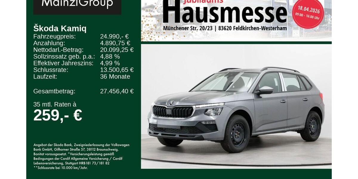Skoda Kamiq 7.500 km 24.990 &euro; Feldkirchen-Westerham 83620