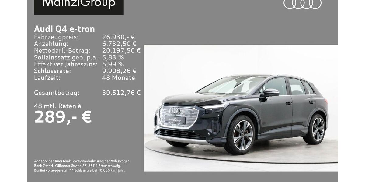 Audi Q4 e-tron 116.102 km 26.930 &euro; Feldkirchen/Westerham 83620