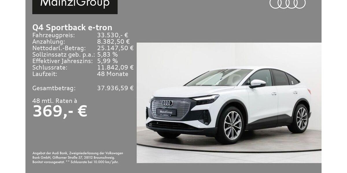 Audi Q4 e-tron 31.390 km 33.530 &euro; Feldkirchen/Westerham 83620