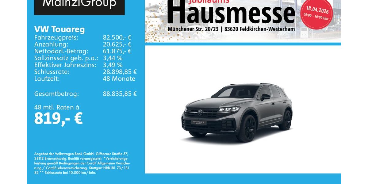 VW Touareg 5.000 km 82.500 &euro; Feldkirchen-Westerham 83620