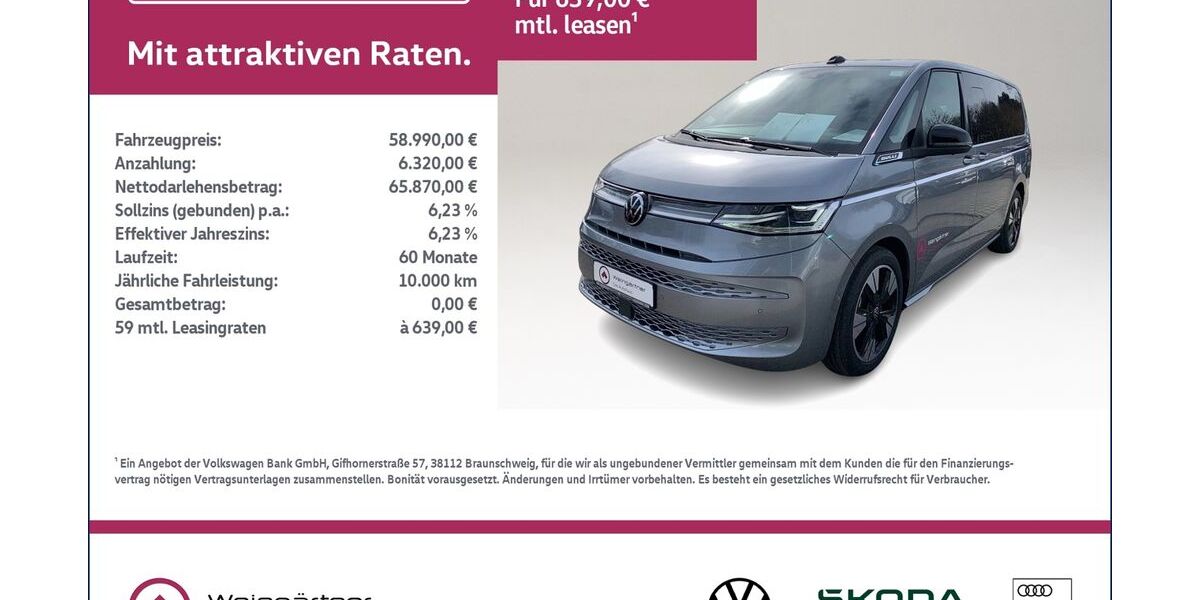 VW T7 Multivan 19.900 km 58.990 &euro; Miesbach 83714