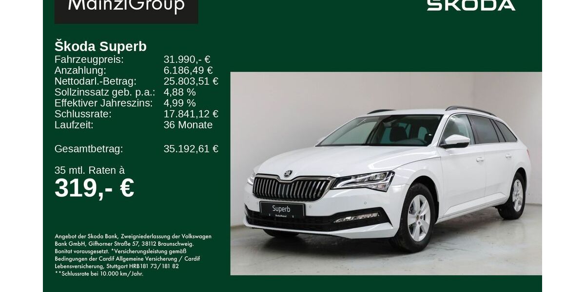 Skoda Superb 11.000 km 31.990 &euro; Feldkirchen/Westerham 83620