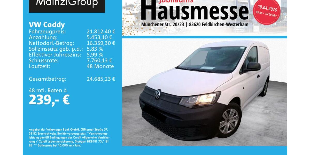 VW Caddy 50.500 km 21.812 &euro; Feldkirchen/Westerham 83620