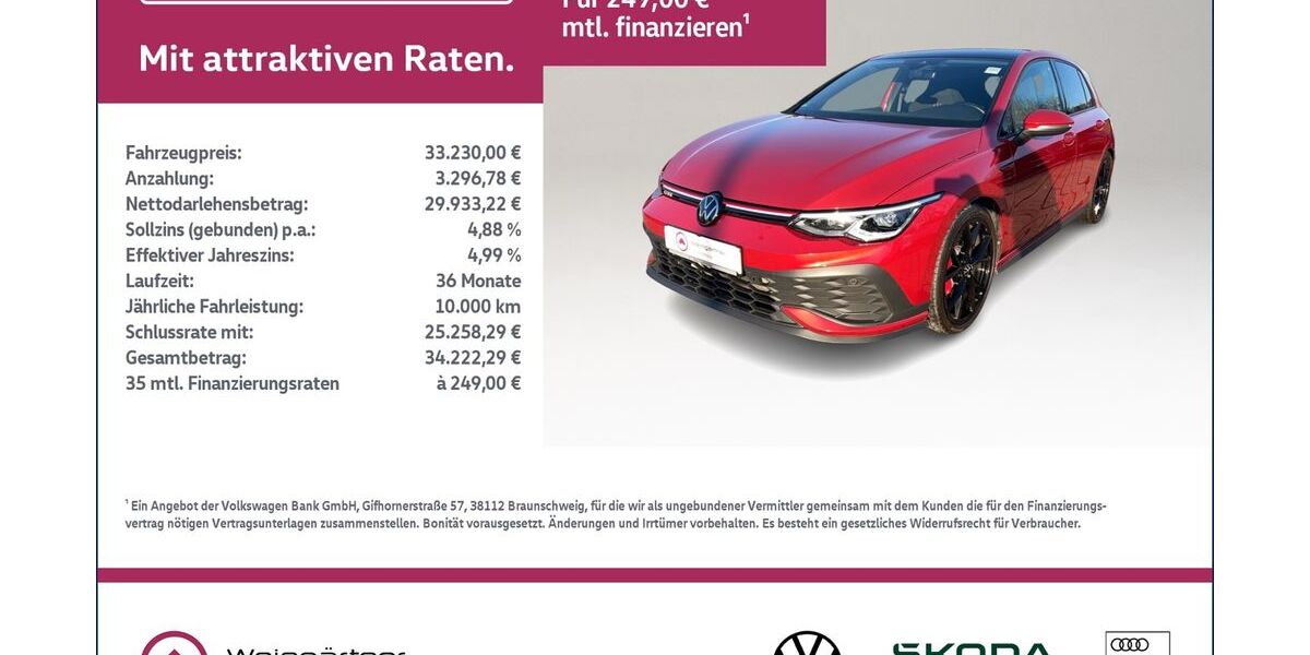 VW Golf 31.100 km 33.230 &euro; Miesbach 83714