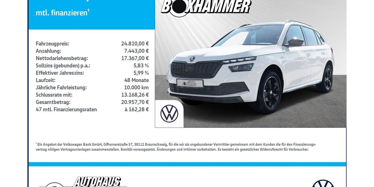 Skoda Kamiq 24.490 km 23.900 &euro; Bad Aibling 83043