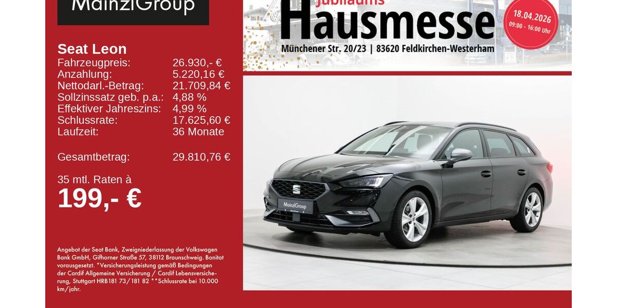 Seat Leon 26.200 km 26.930 &euro; Feldkirchen/Westerham 83620