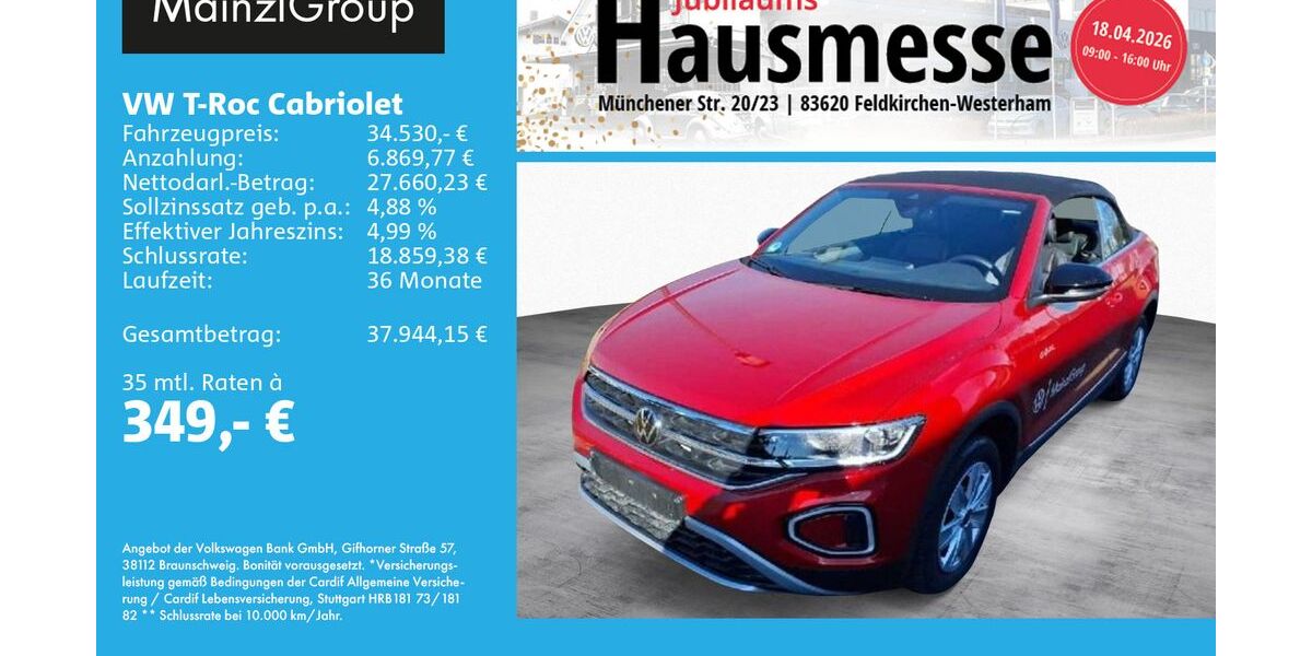 VW T-Roc 10.000 km 34.530 &euro; Feldkirchen/Westerham 83620