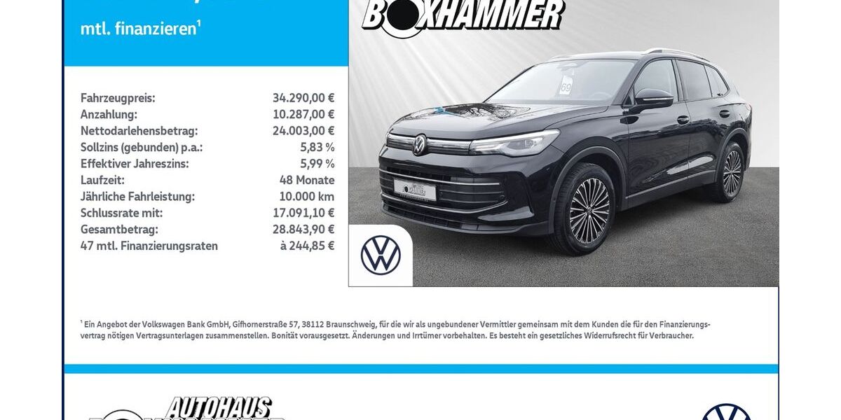 VW Tiguan 58.588 km 34.290 &euro; Bad Aibling 83043