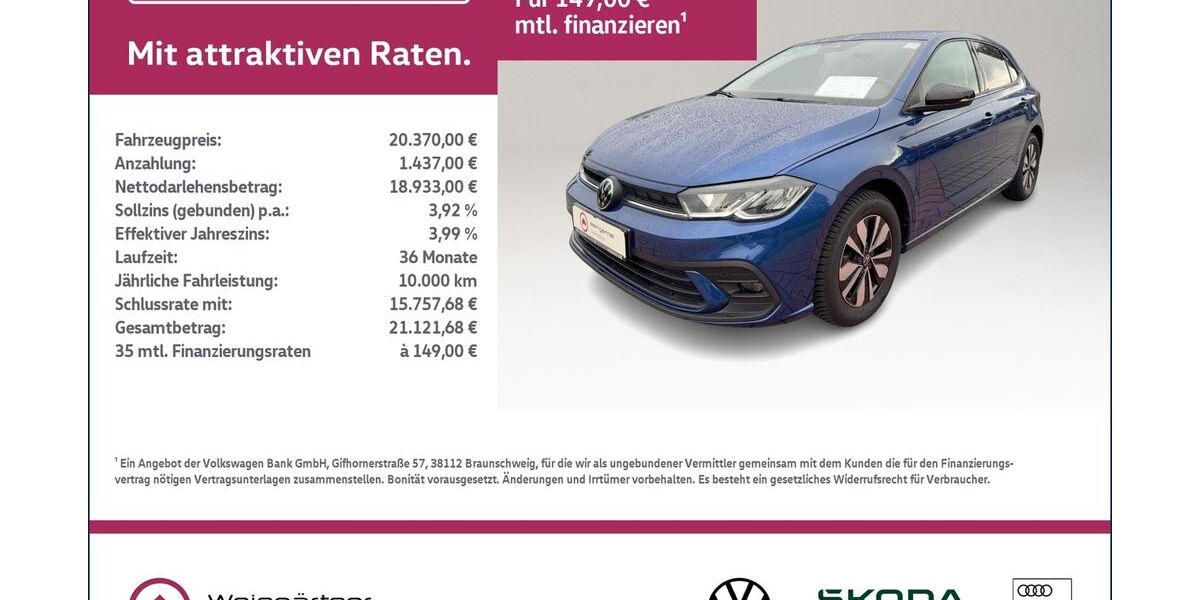 VW Polo 14.400 km 20.370 &euro; Miesbach 83714