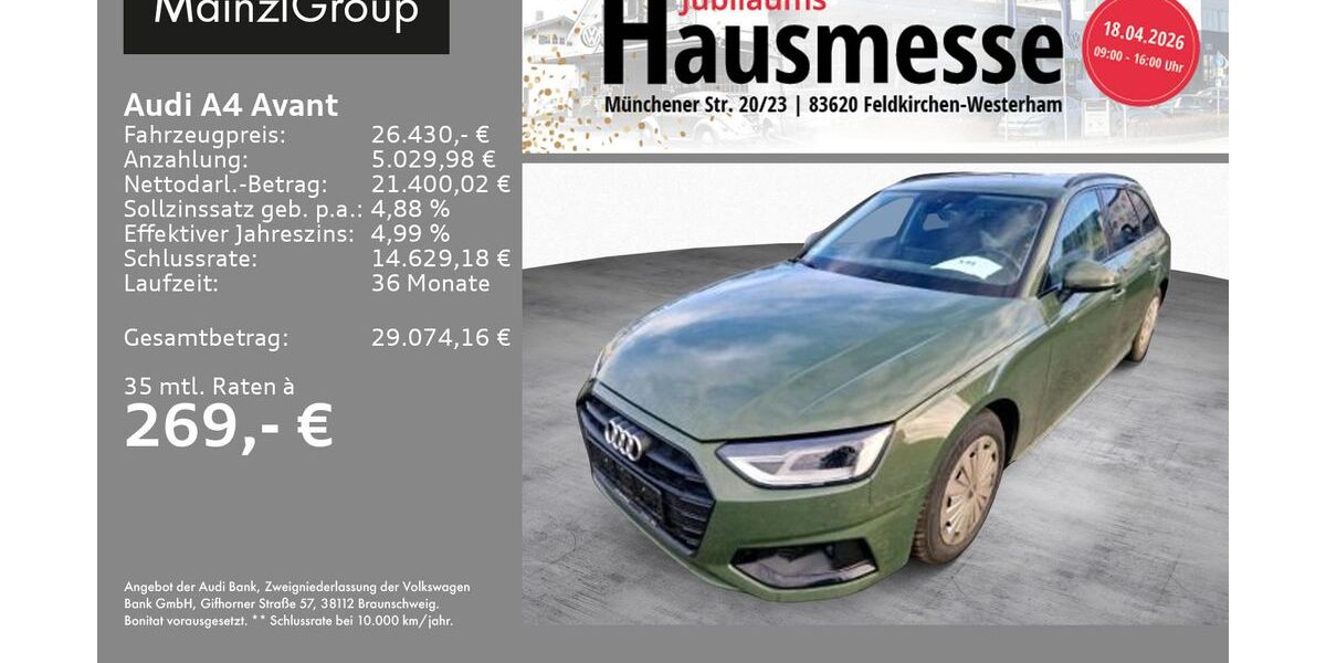 Audi A4 58.610 km 26.430 &euro; Feldkirchen/Westerham 83620
