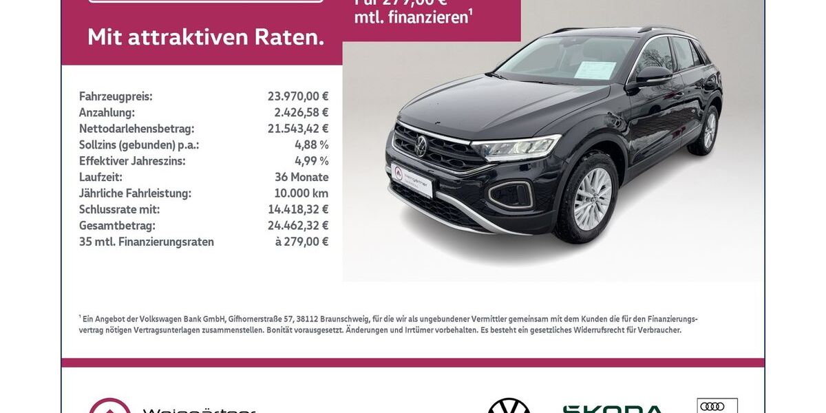 VW T-Roc 40.150 km 23.970 &euro; Miesbach 83714