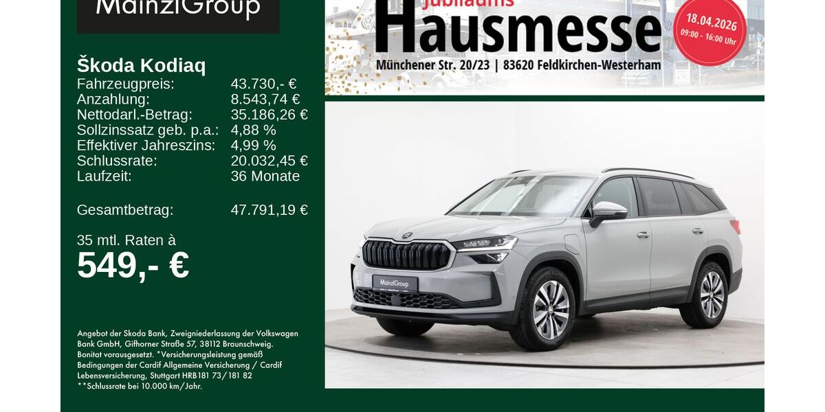 Skoda Kodiaq 16.897 km 43.730 &euro; Feldkirchen/Westerham 83620