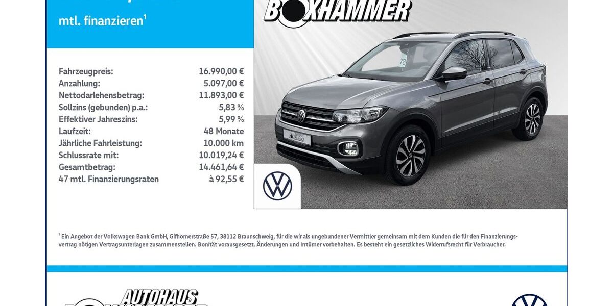 VW T-Cross 57.090 km 16.990 &euro; Bad Aibling 83043