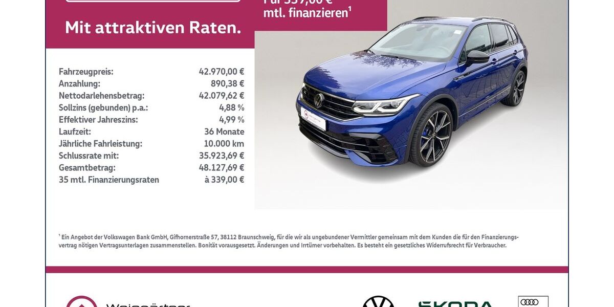 VW Tiguan 25.600 km 42.970 &euro; Miesbach 83714