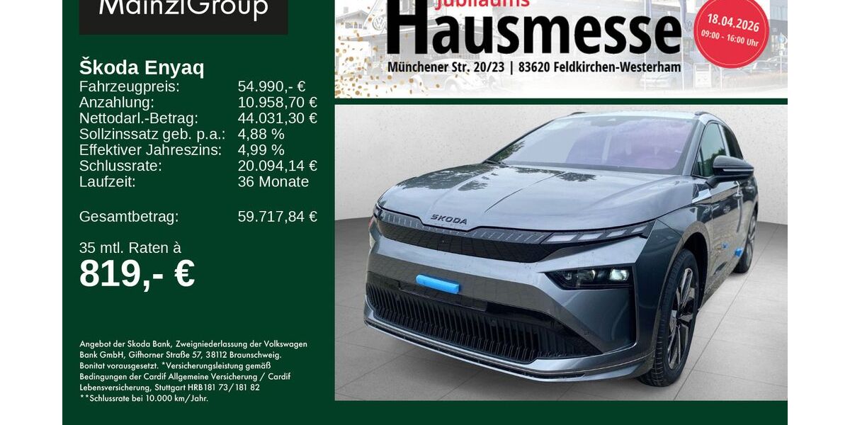 Skoda Enyaq 5.500 km 54.990 &euro; Feldkirchen-Westerham 83620