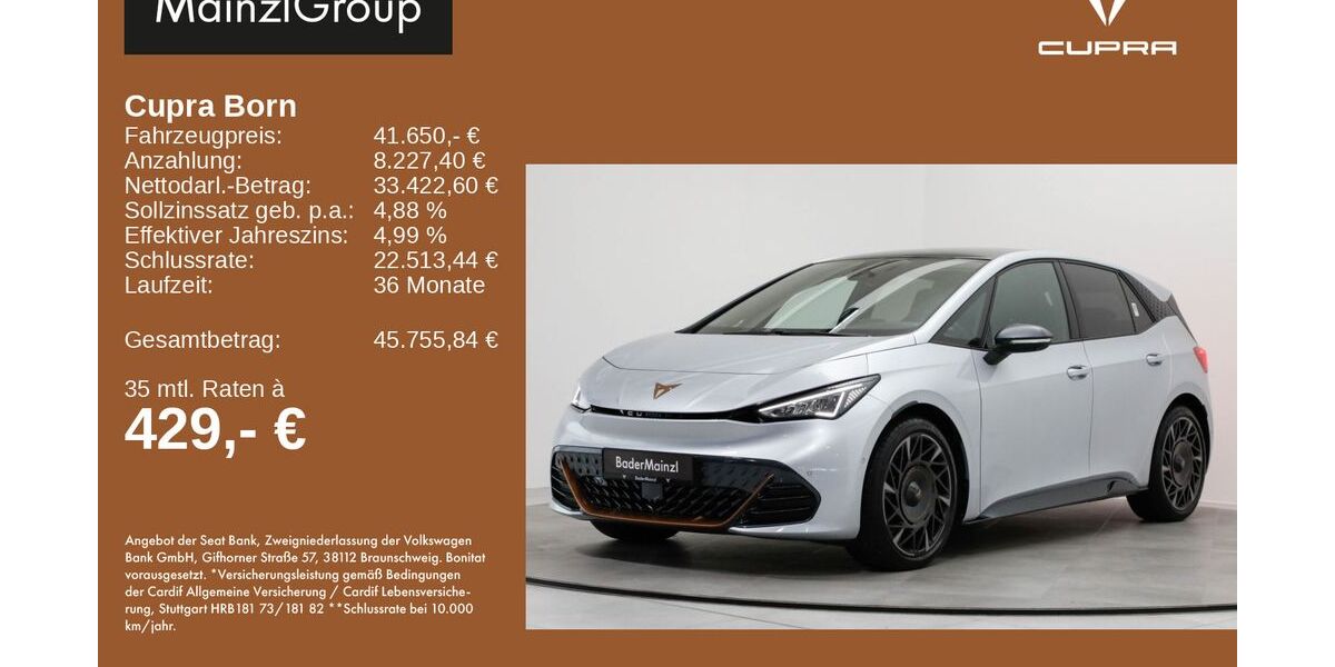 Cupra Born 7.700 km 41.650 &euro; Feldkirchen/Westerham 83620