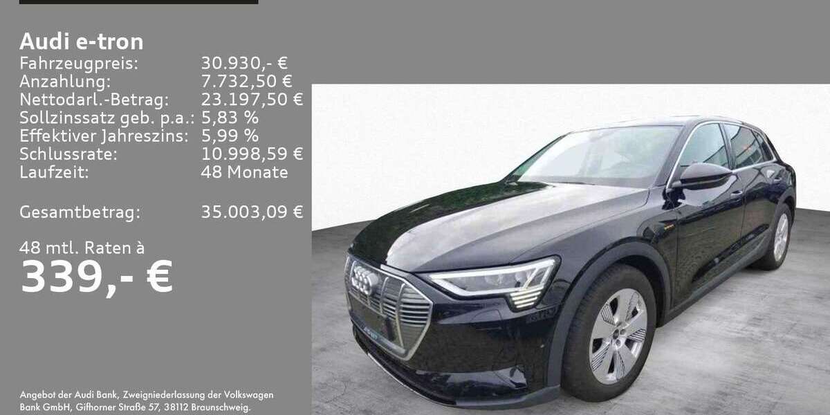 Audi e-tron 53.600 km 30.930 &euro; Feldkirchen - Westerham 83620