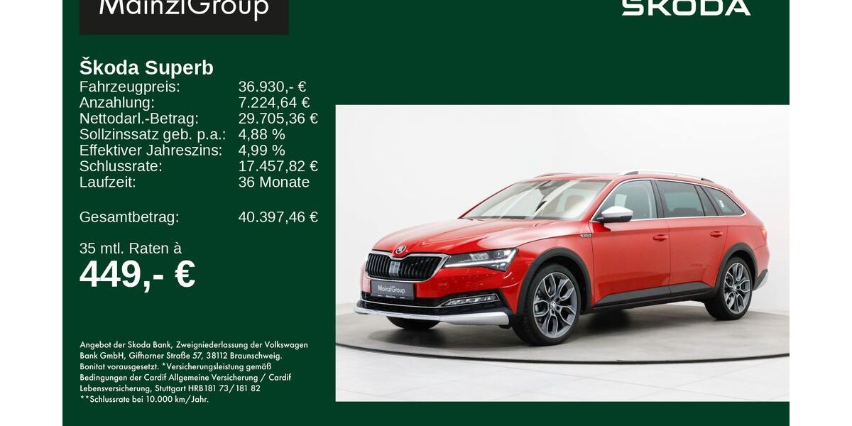 Skoda Superb 42.500 km 36.930 &euro; Feldkirchen/Westerham 83620