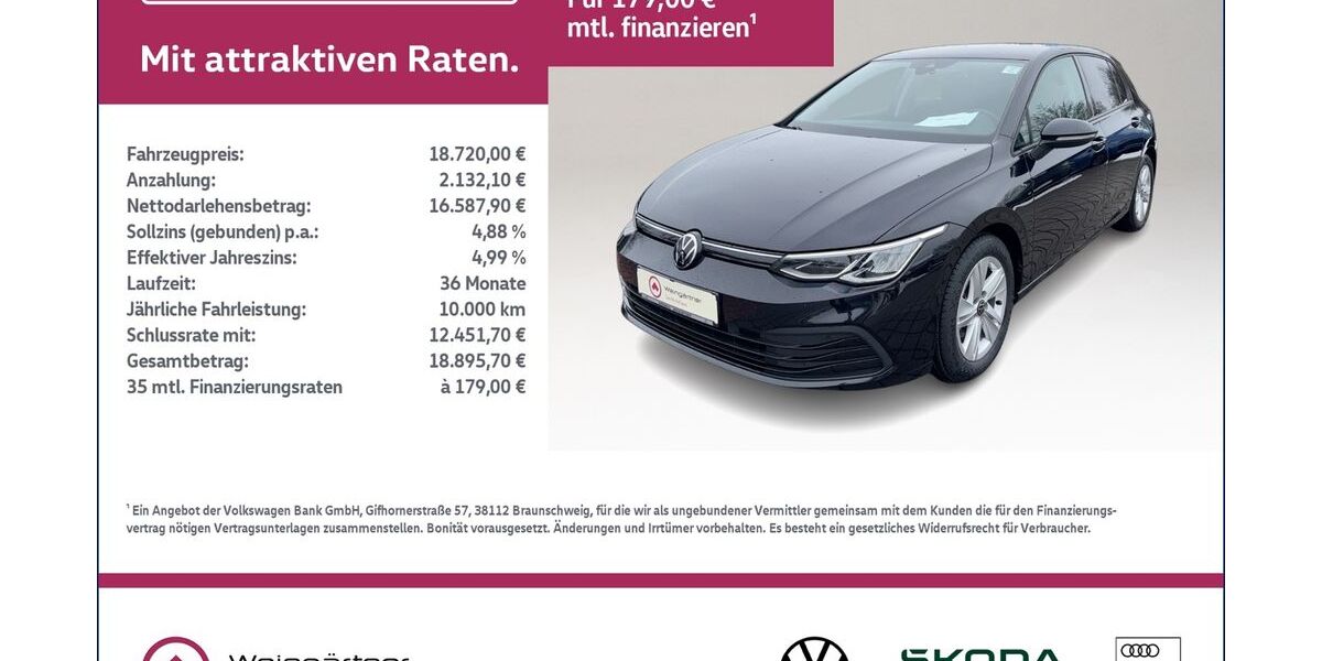 VW Golf 86.300 km 18.720 &euro; Miesbach 83714